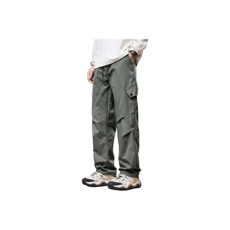 Tonlion Casual Pants Unisex Light Green Gray-0