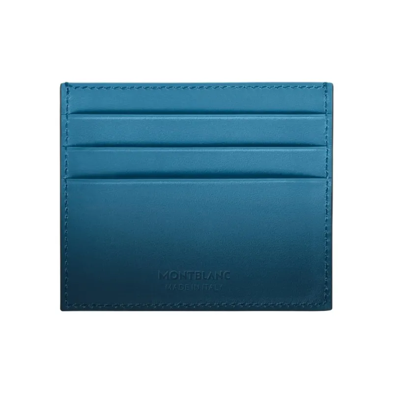 MONTBLANC Meisterstuck Grain Cow Leather Card Holder Men's Ink Smoky Blue-2