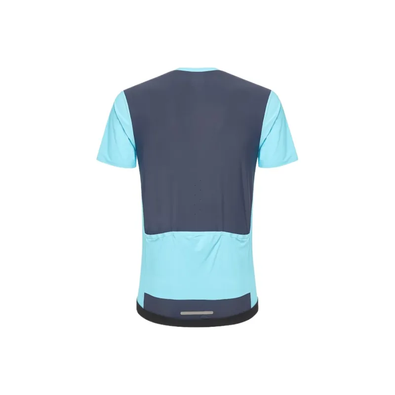 Oakley Point To Point 1/4 Zip Jersey T Shirt Men's Navy Blue/light Blue-1