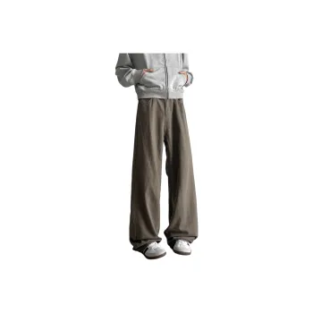 NEVER RULE Casual Pants Unisex Coffee