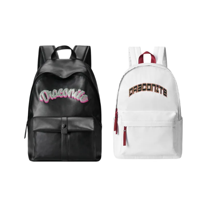 DRACONITE PU Student Backpack Regular Unisex Black-51