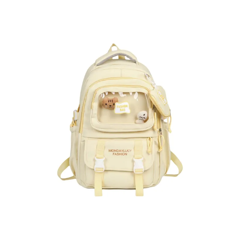 H YXIANG Composite Cloth Backpack Unisex Multicolor-7