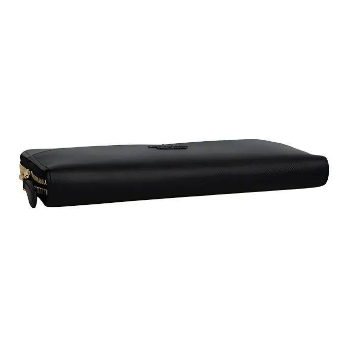 PRADA Saffiano Leather Wallet Large Size Women's Black-4