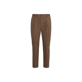 HERNO Seersucker Straight Leg Trousers