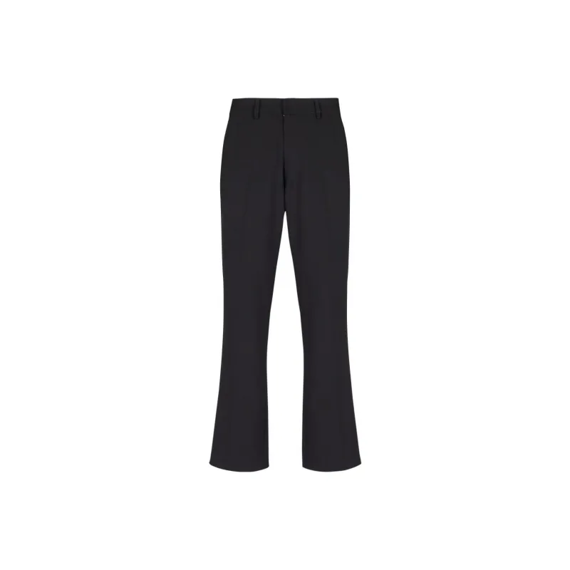 BALMAIN Crepe textured Flared Cropped Trousers-0