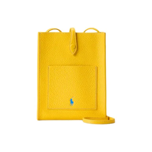 Polo Ralph Lauren Cow Leather Crossbody Bag, Shoulder Bag Women's Light Yellow