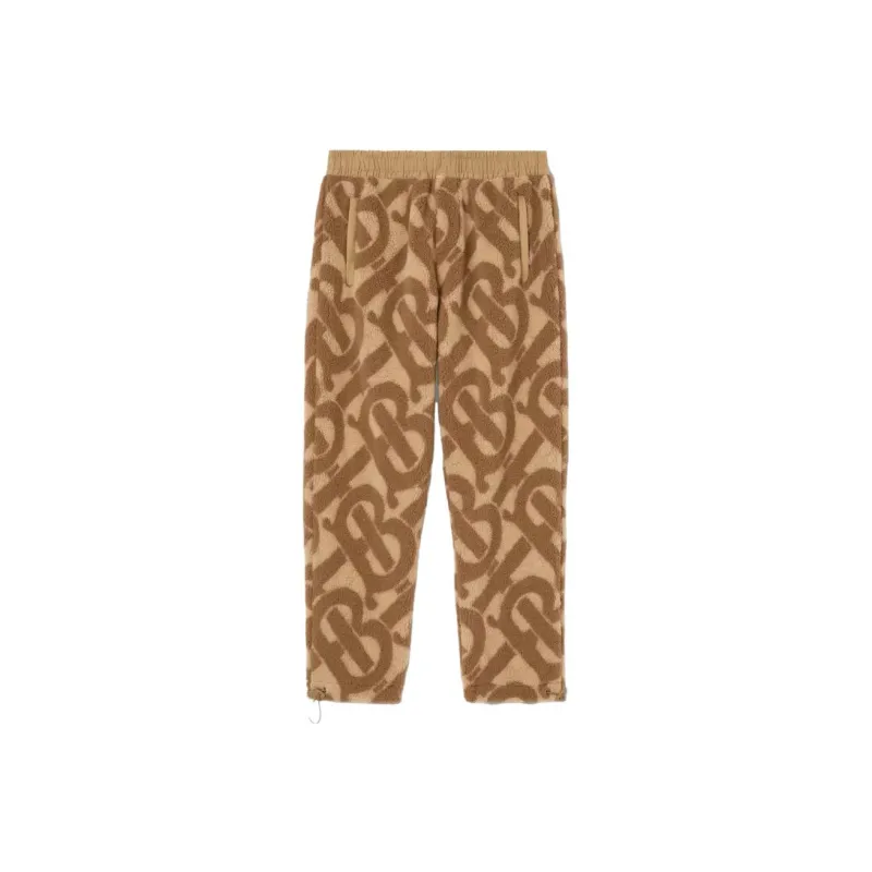 Burberry Tb Monogram Fleece Jacquard Trousers-0