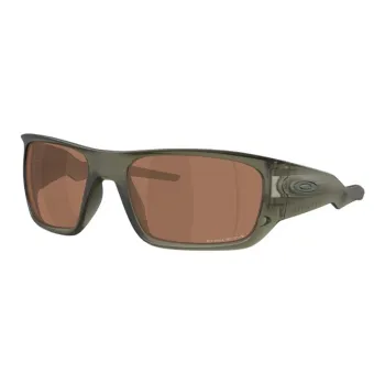 Oakley Plastic Rectangular Sunglasses Unisex Brown