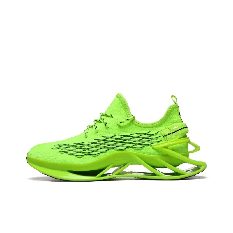 Kuding Casual Shoes Men Low Top Red/Yellow/Green-8