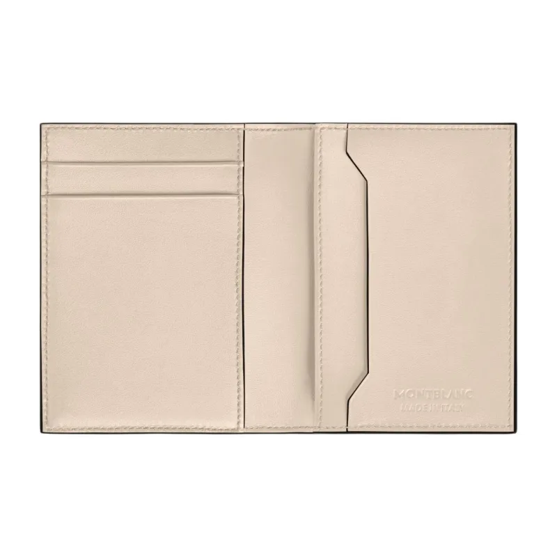 MONTBLANC Meisterstuck Full Grain Cow Leather Card Holder Women's Ivory White-4
