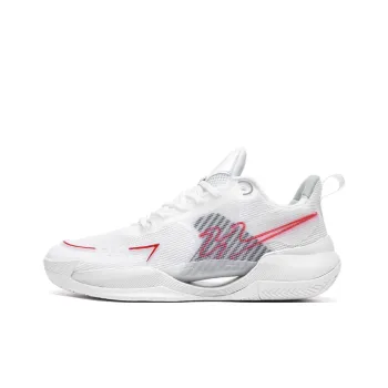 Binary Cushioning Support Abrasion Resistant Breathable Slip Resistant Low Top Basketball Shoes Unisex Original White