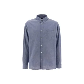A.P.C Logo Embroidered Buttoned Shirt