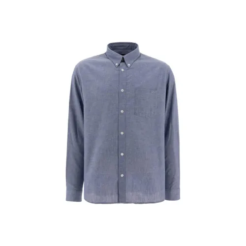 A.P.C Logo Embroidered Buttoned Shirt