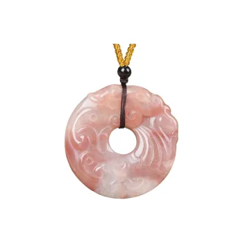 HUWEI Golden Silk Jade Necklaces Unisex