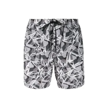 FENDI Geometric Print Swim Shorts