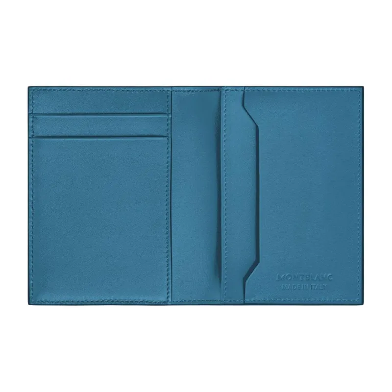 MONTBLANC Meisterstuck Full Grain Cow Leather Card Holder Men's Haze Blue-3