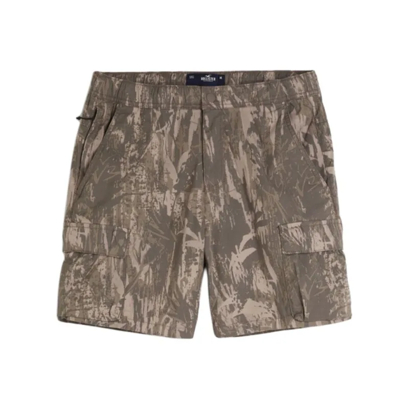 Hollister Cargo Shorts Men's Brown Camouflage-0