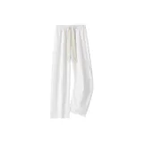 White Spring Fall Regular Pants