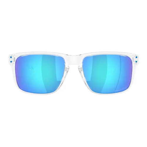 Oakley Plastic Irregular Shape Sunglasses Unisex Transparent