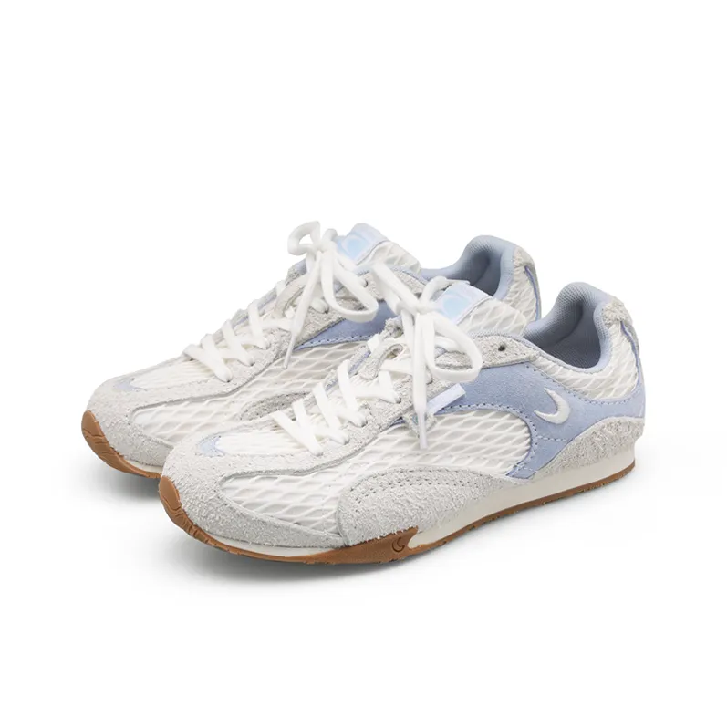 Cat&Sofa Cushioning, Slip Resistant, And Breathable Low Top Casual Shoes Unisex White Blue-1