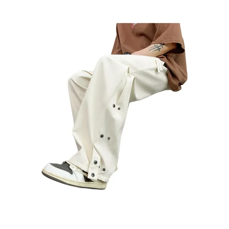 KIRHNE Casual Pants Unisex Black-4