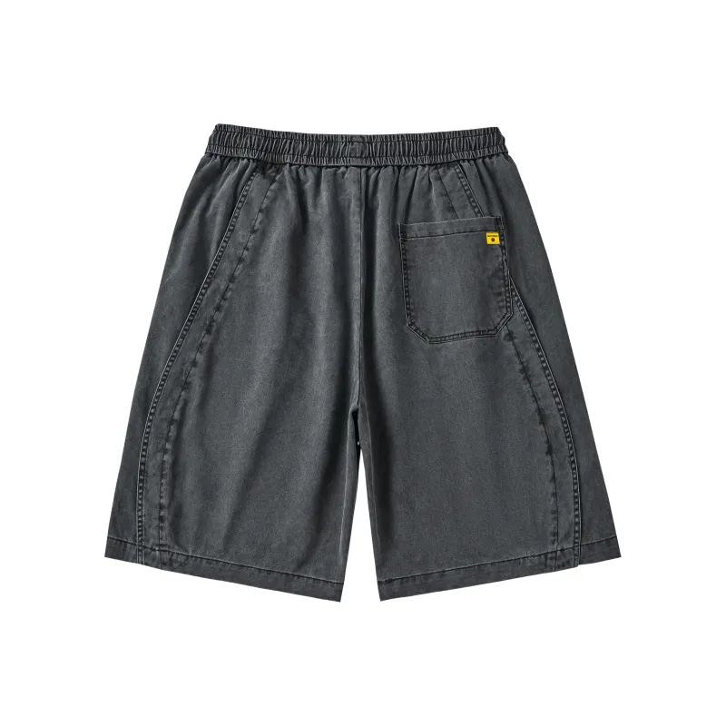 Ghost Mask Denim Shorts Unisex-7