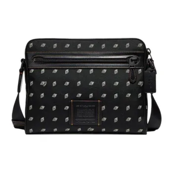 COACH Metropolitan Calfskin Camera Bag Shoulder Bag Crossbody Bag Large Size Men's Black