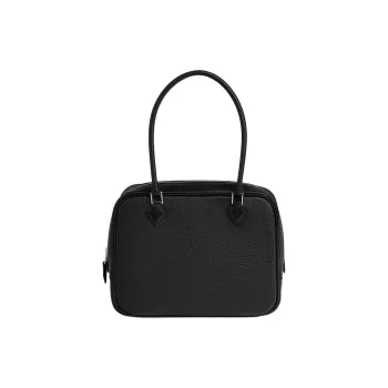 HERMES Plume Mysore Goat Skin Handbag Mini Women's 89 Noir Black