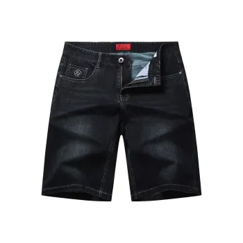 Dance With Wolves Denim Shorts Men's Dark Blue