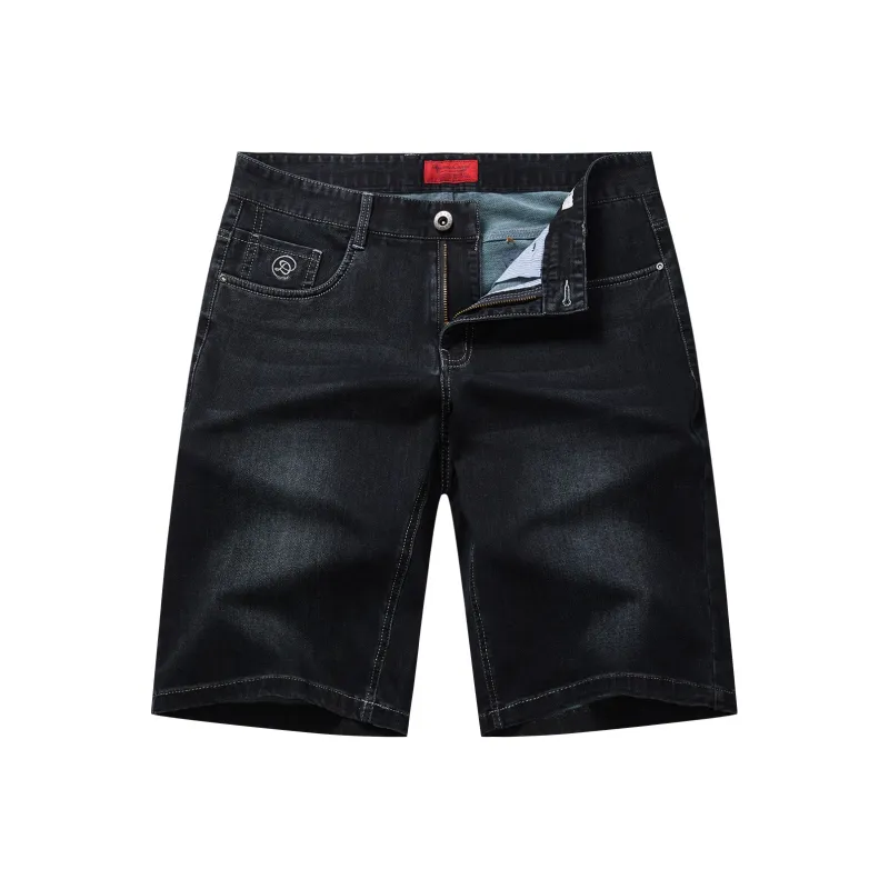 Dance With Wolves Denim Shorts Men's Dark Blue-0