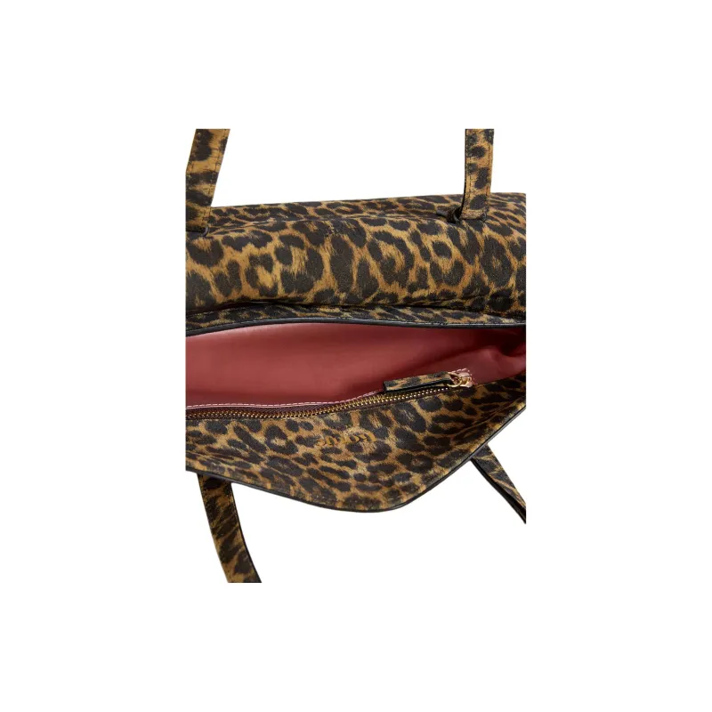 Rouje Calfskin Shoulder Bag Women's Leopard Print-3
