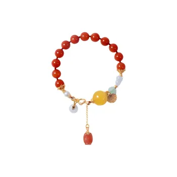 Atsuyama Southern Red Agate Bracelets Unisex