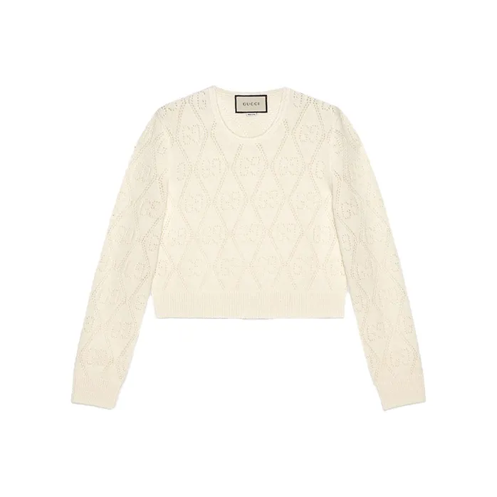 GUCCI Sweater Women's Ivory White-0