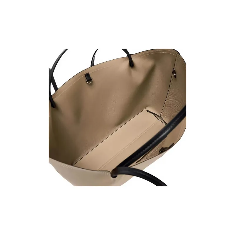 ZARA Cotton Tote Bag, Shopping Bag, Shoulder Bag, Handbag Tubas Women's Sand & Brown-3