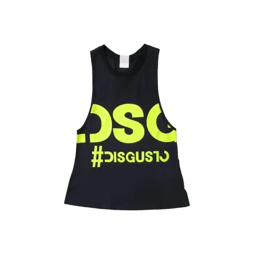 DSG DISGUSTO 블랙 그린 여성 민소매
