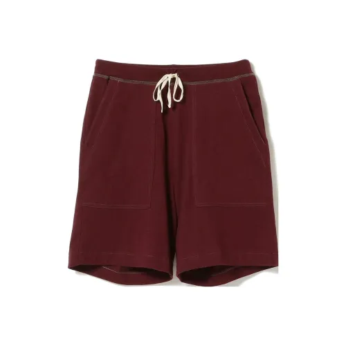 Beams Casual Shorts Men Dark Red