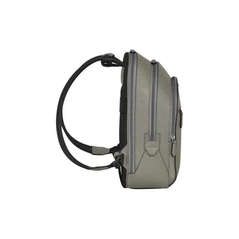 MONTBLANC Leather Backpack Medium Size Unisex Medium Gray-1