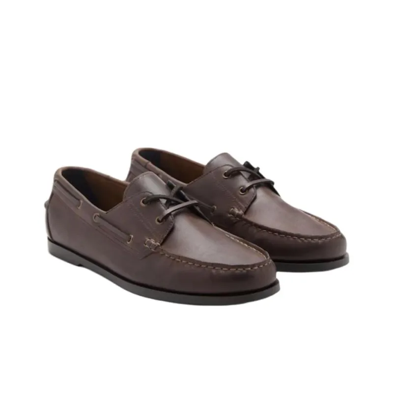 MANGO Boat Shoes Men Brown-2