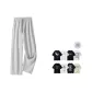 Light Gray[Ice Silk Straight Leg Length Pants](Comes with Short-Sleeved T-Shirt)