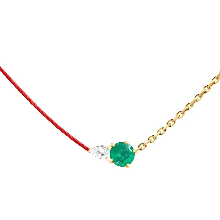 Redline Gemstones Diamonds Necklaces Women's Green-0