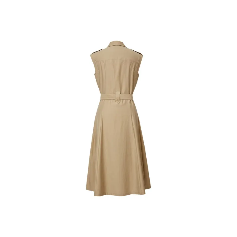 Hopeshow Long Sleeved Dress Women's Khaki 038-1