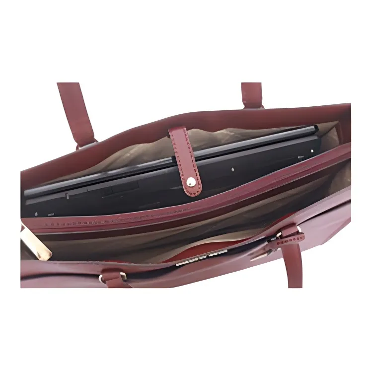 MICHAEL KORS Jet Set Travel Leather Tote Bag, Shopping Bag, Handbag, Shoulder Bag Tubas Women's Burgundy-6