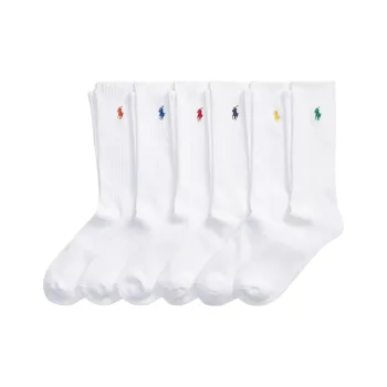 Polo Ralph Lauren Knee High Socks Men's 6 Pack White