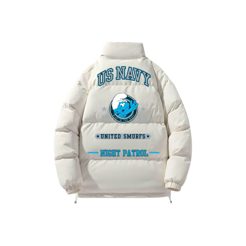 The Smurfs Puffer Jacket Unisex Black-2