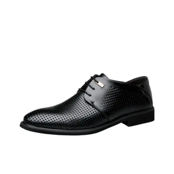 EGCHI Dress Shoes Men Low Top Black