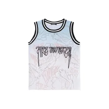 FireMonkey Basketball Jerseys Unisex White