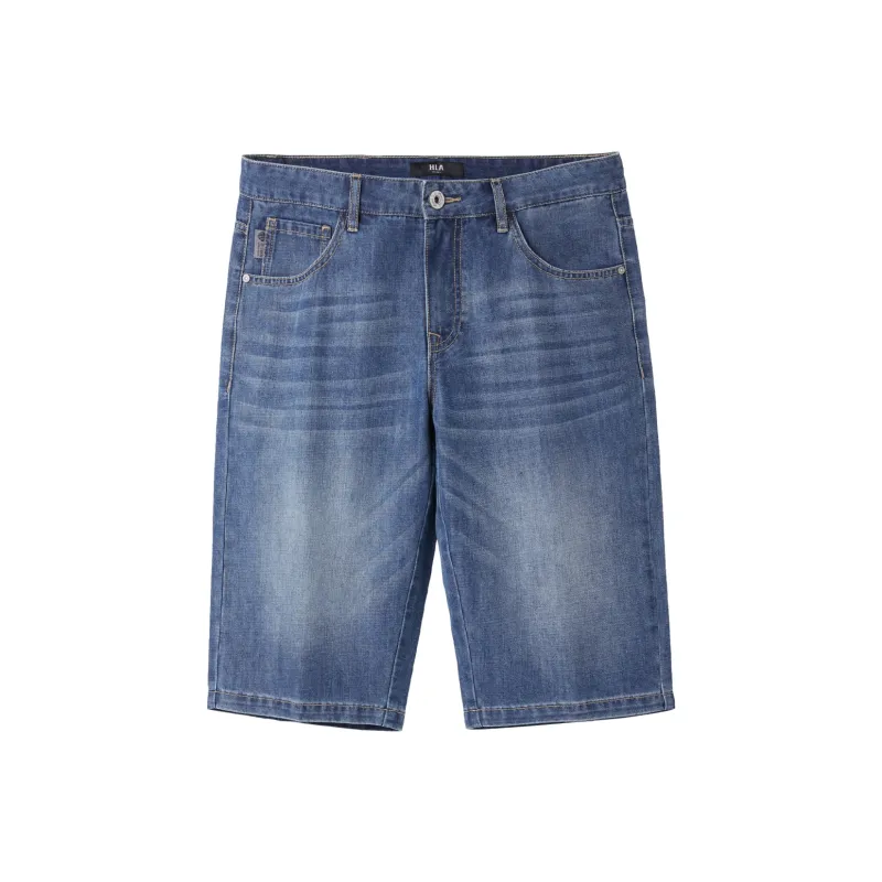 HLA Denim Shorts Men Denim Blue Transition Color Dark 07-0
