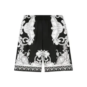 VERSACE Baroque Silk Shorts