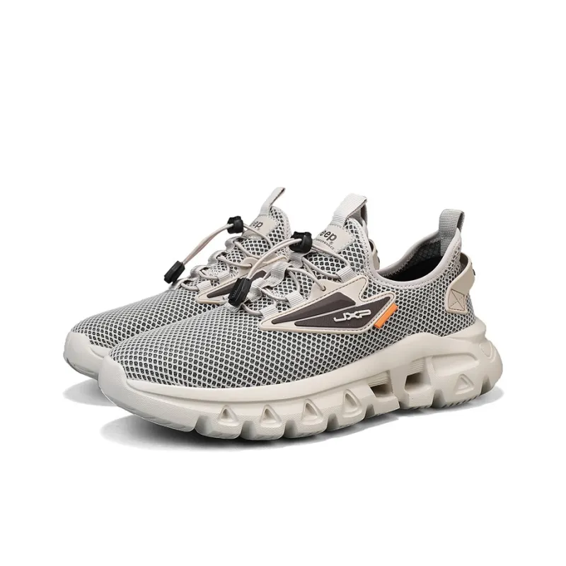 Jeep Cushioning Height Increasing Abrasion Resistant Lightweight Slip Resistant Low Top Hiking Shoes Men's-17