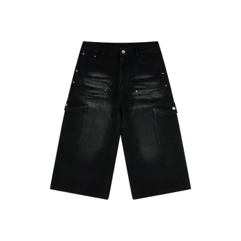 PASET Denim Shorts Unisex Black